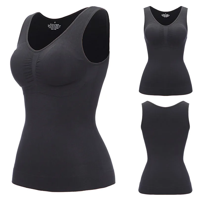 Abdominal sports vest without steel ring with chest pad Shapewear Tank Tops