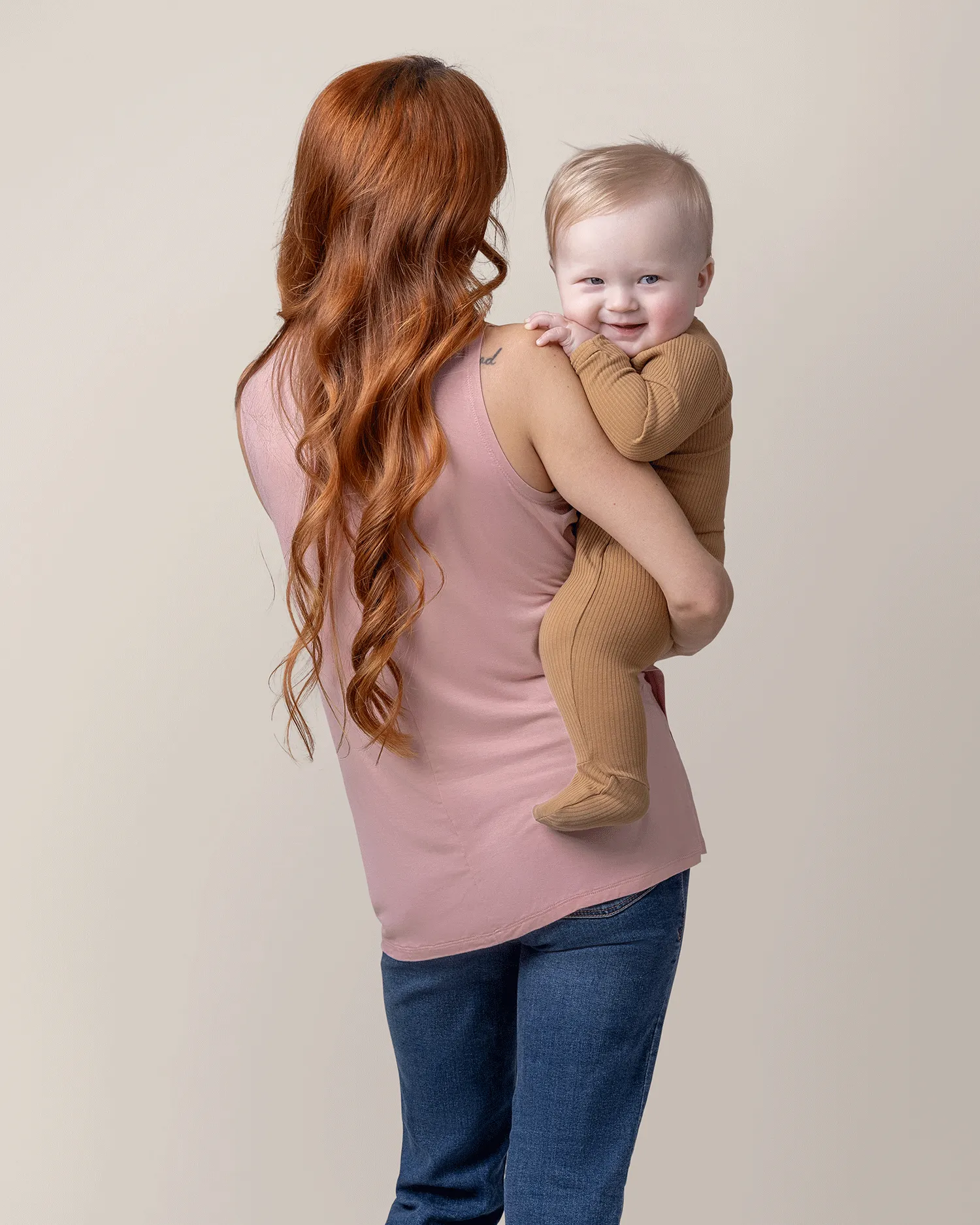 Bamboo Draped Nursing Tank | Light Mauve