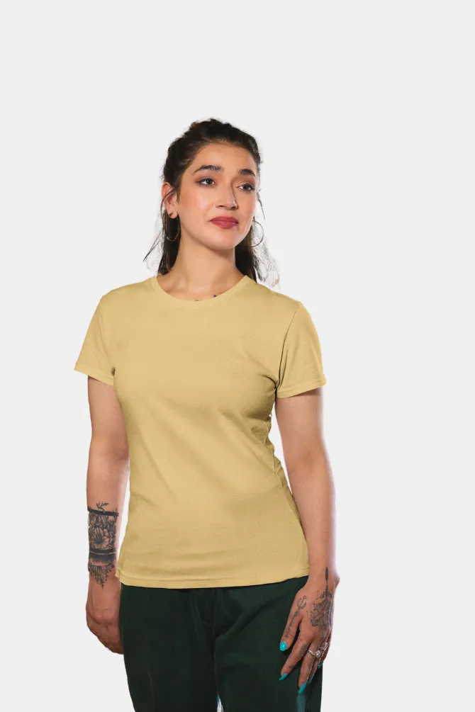 Beige T-shirt for women