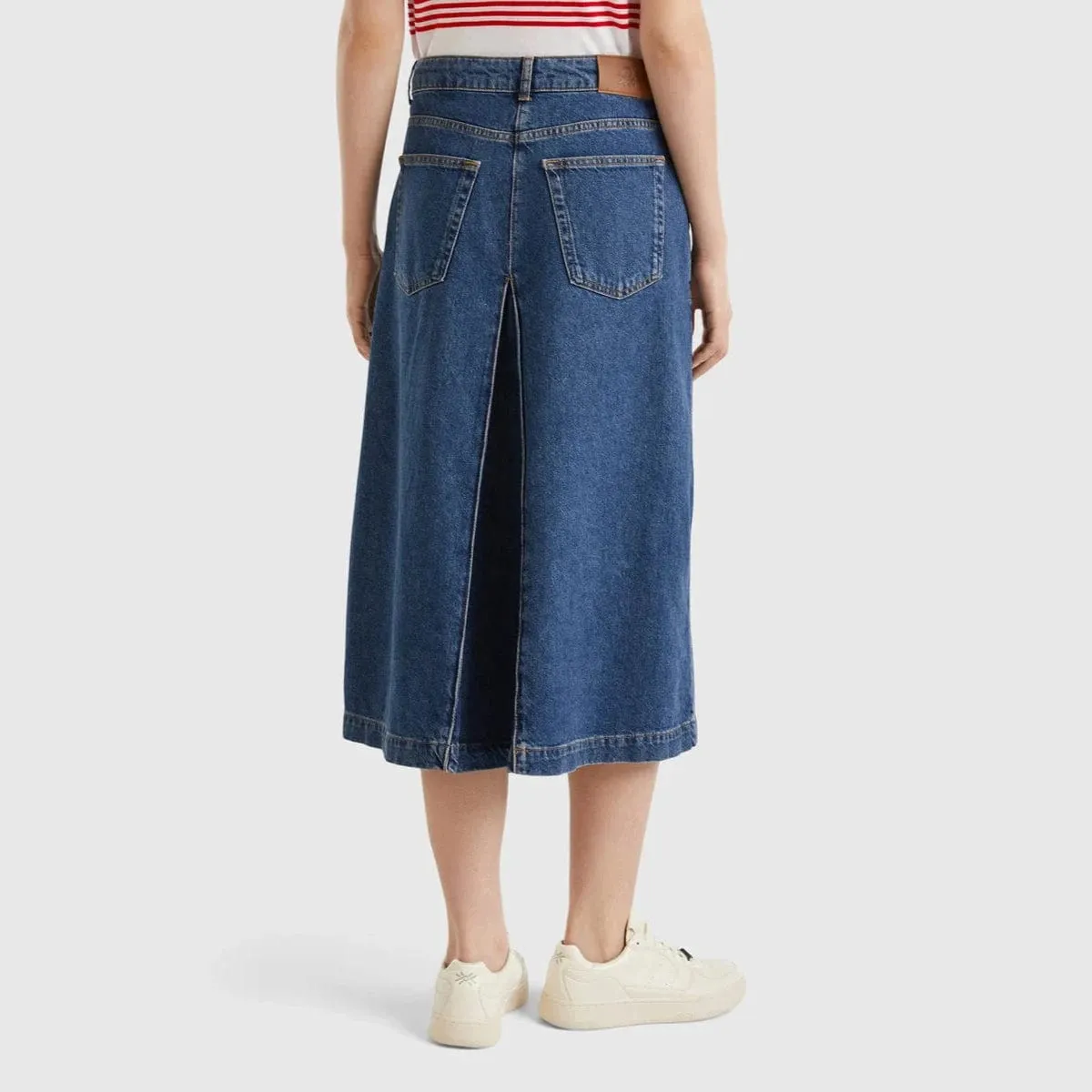 Benetton Denim Midi Skirt