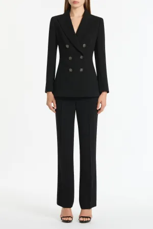 BLACK CREPE CIGARETTE PANT