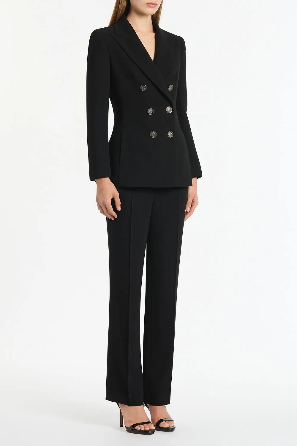 BLACK CREPE CIGARETTE PANT