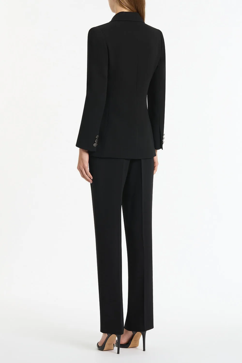 BLACK CREPE CIGARETTE PANT
