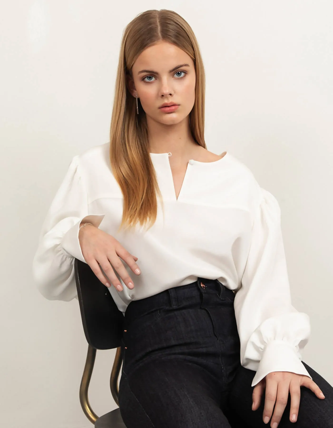 Blaze Silk Crepe Blouse