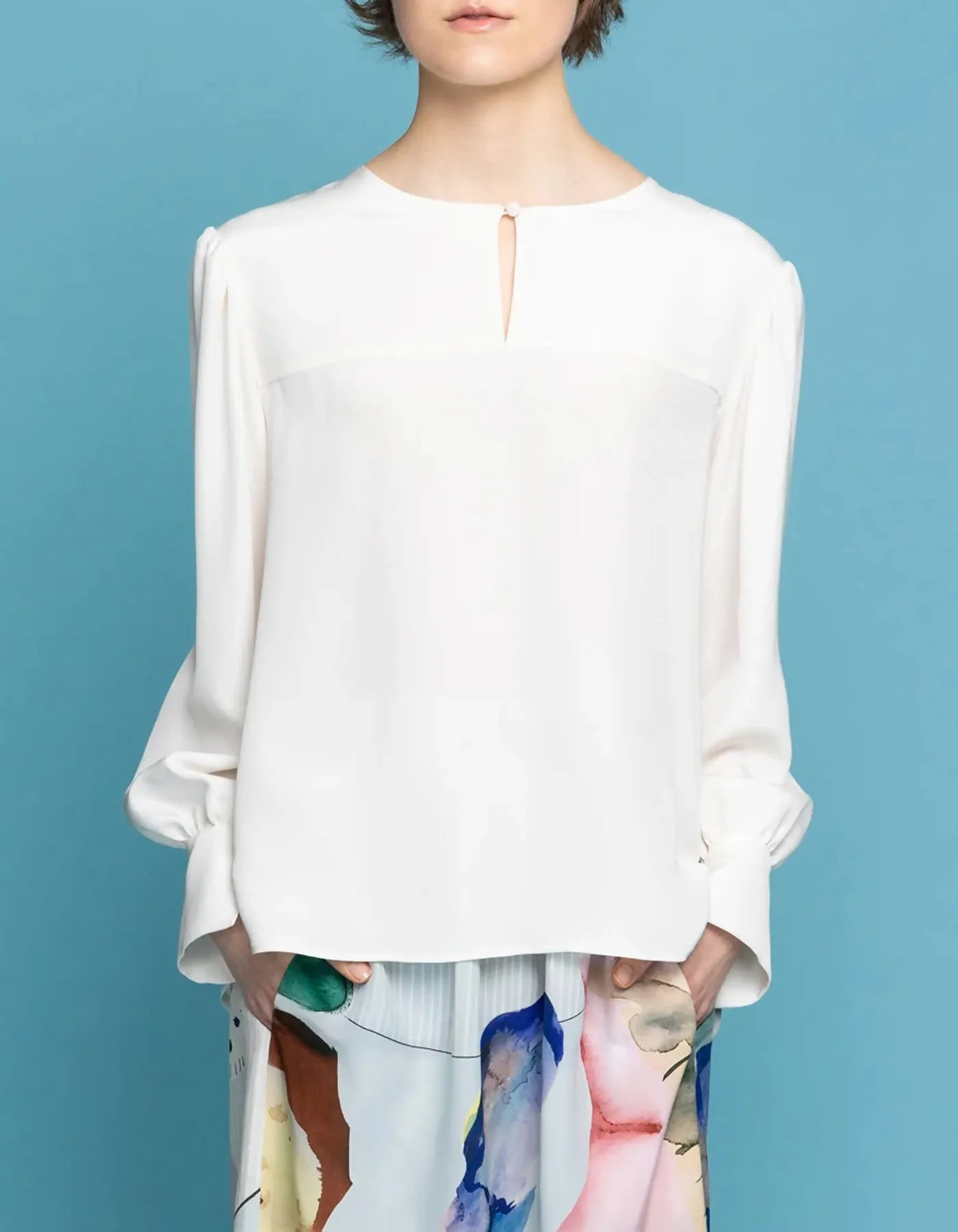 Blaze Silk Crepe Blouse
