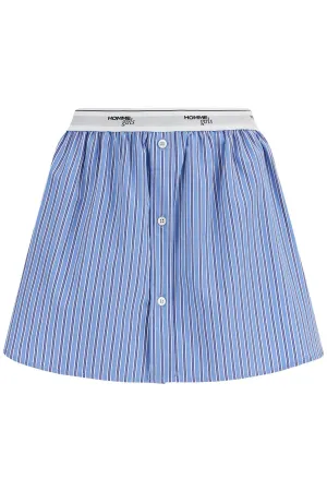 blue striped mini skirt HGSK005 BOLD BLUE STRIPE