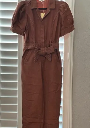 Brown Corduroy Jumpsuit