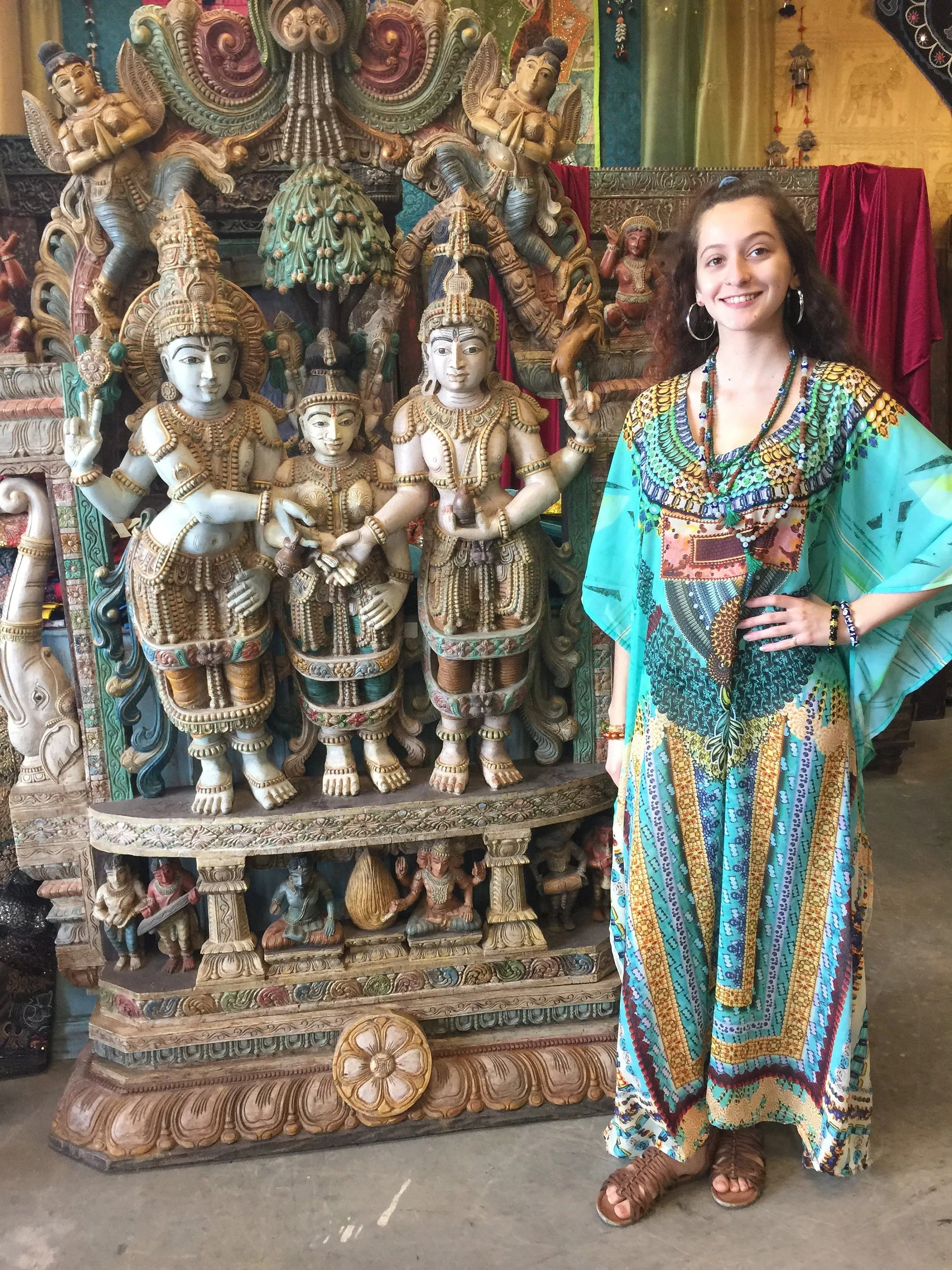 Caftan Maxi Dress Kaftan, Sheer Red Embroidered 4X