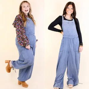 Casual Couture Denim Jumpsuit in Medium Wash