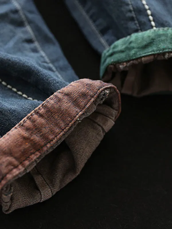 Chicmy-Vintage Loose Embroidered Elasticity Harem Jean Pants Bottoms