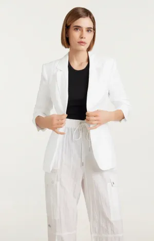 CINQ A SEPT Tumbled Woven Khloe Blazer