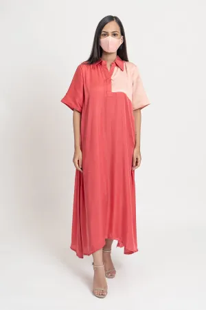 Coral Color Blocked Tunic