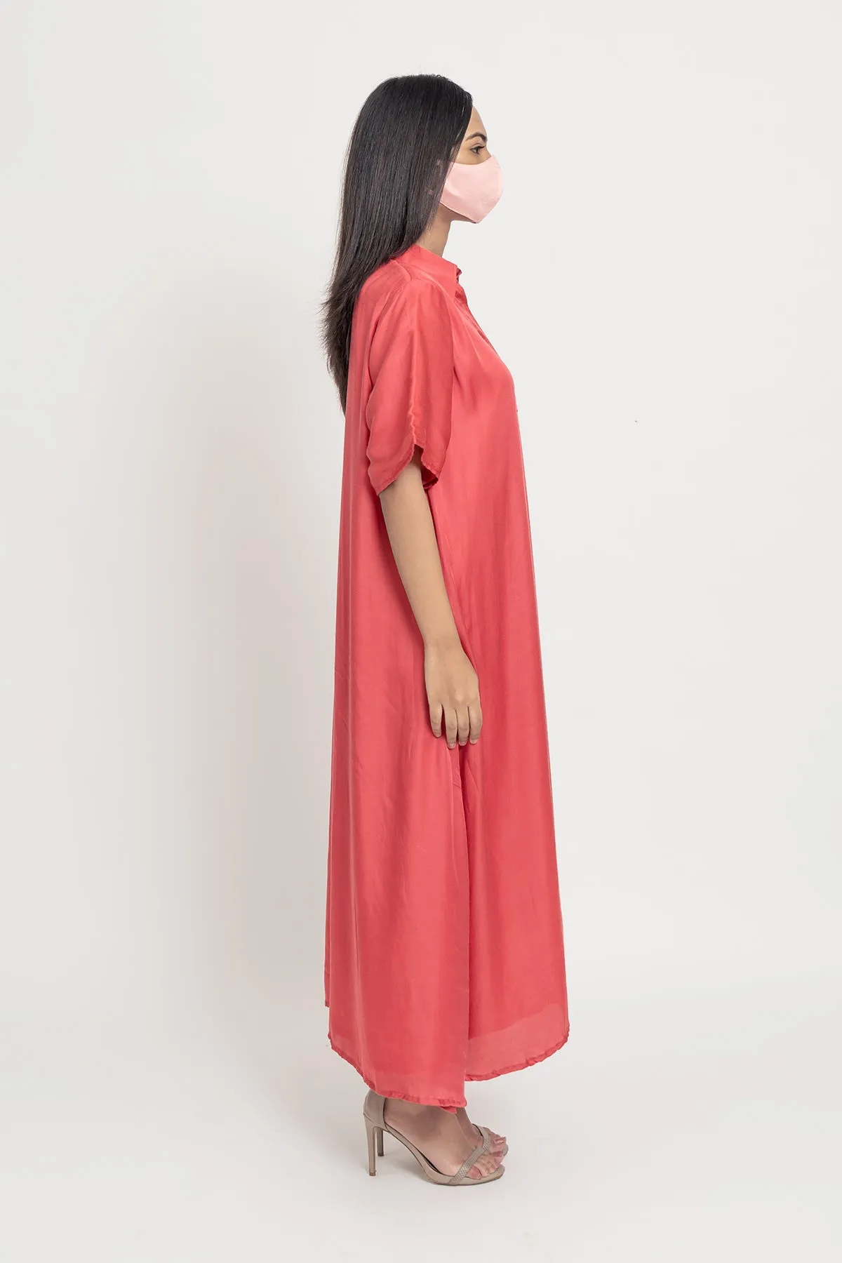 Coral Color Blocked Tunic