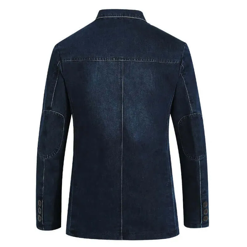 Cotton Denim Blazer Jacket
