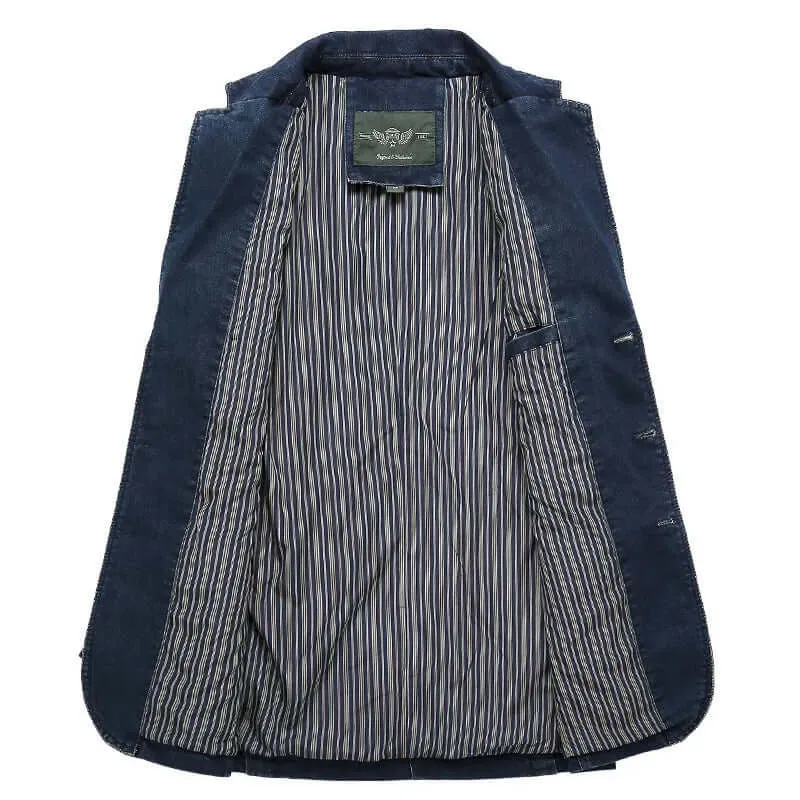 Cotton Denim Blazer Jacket