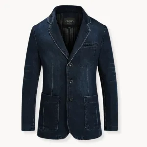 Cotton Denim Blazer Jacket