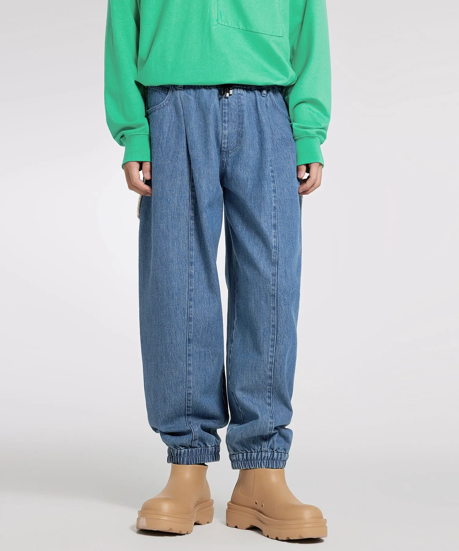 [CROQUIS]Cozy-fit Tapered Denim Pants