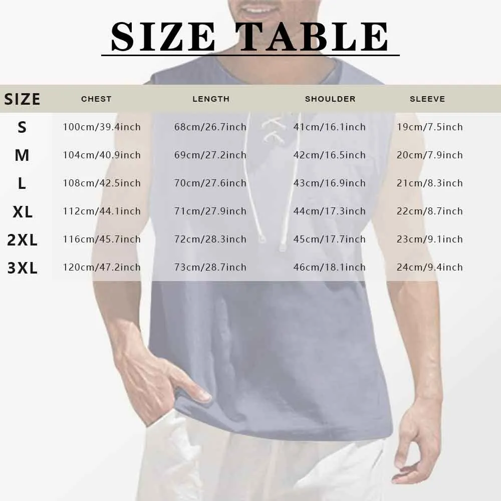 Custom Face Men Lace Up Front Tank Top Mens Printing Digital 3D Printing With Sleeveless Top T Shirt Vest