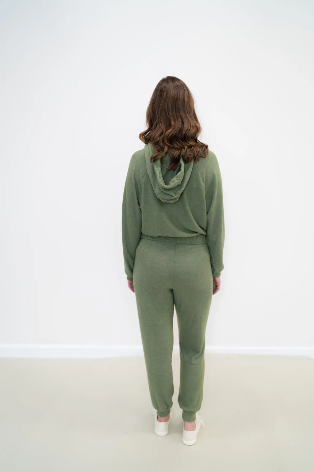 Dakota Cozy Sweatpants - Heathered Moss