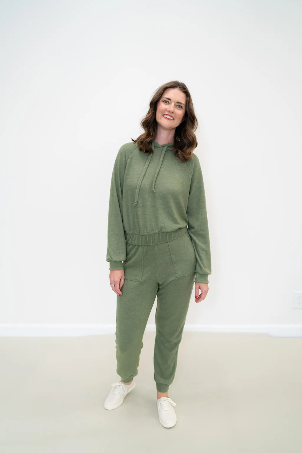 Dakota Cozy Sweatpants - Heathered Moss