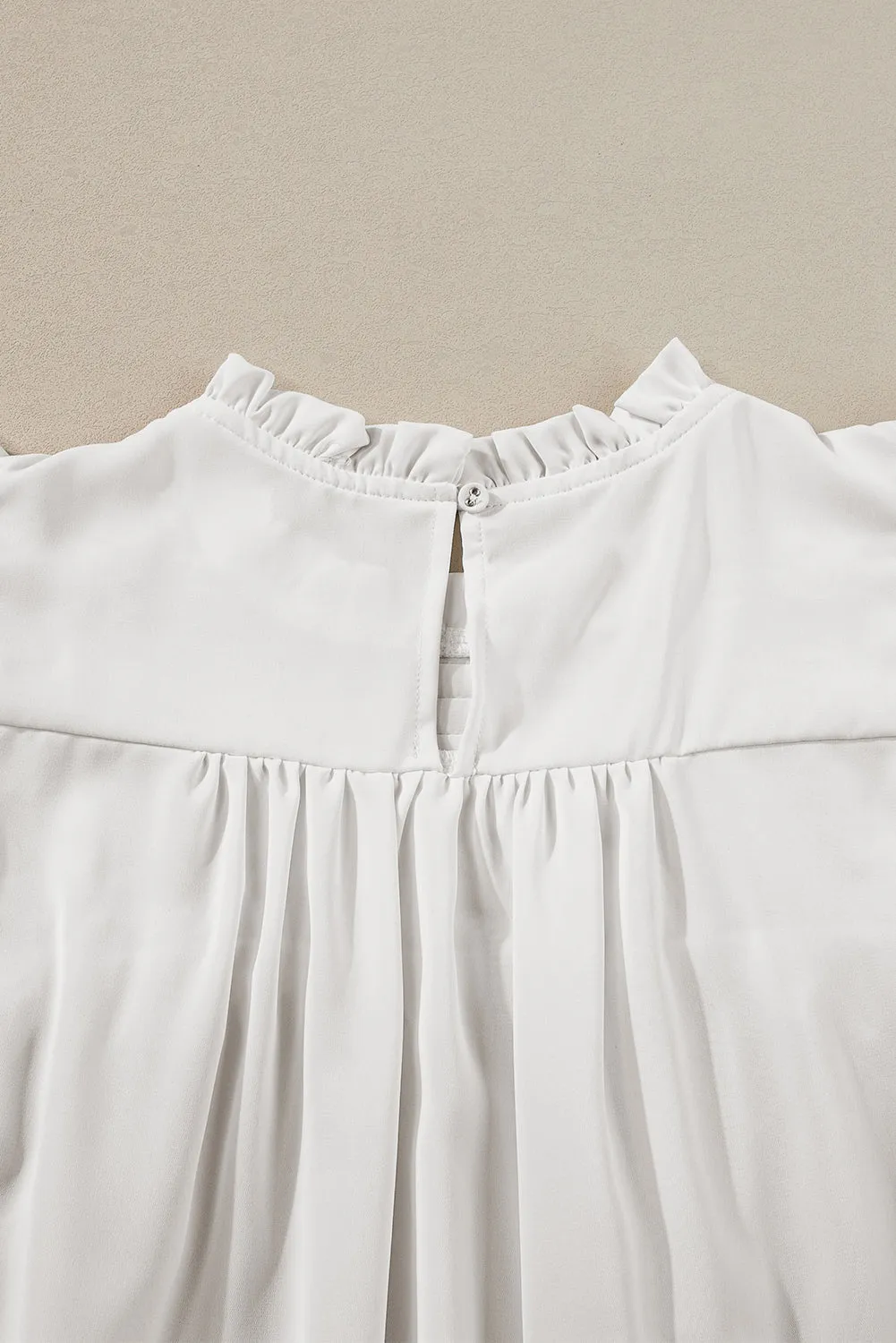 Dayana Ruffled Flutter Sleeve Pleated Blouse by Threaded Pear
