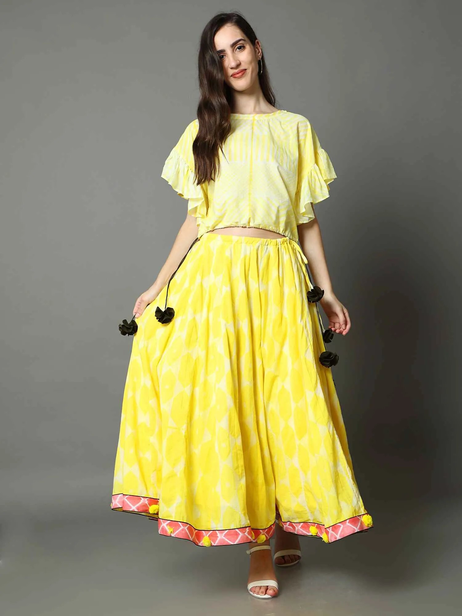 Flared Shibori Kali Skirt