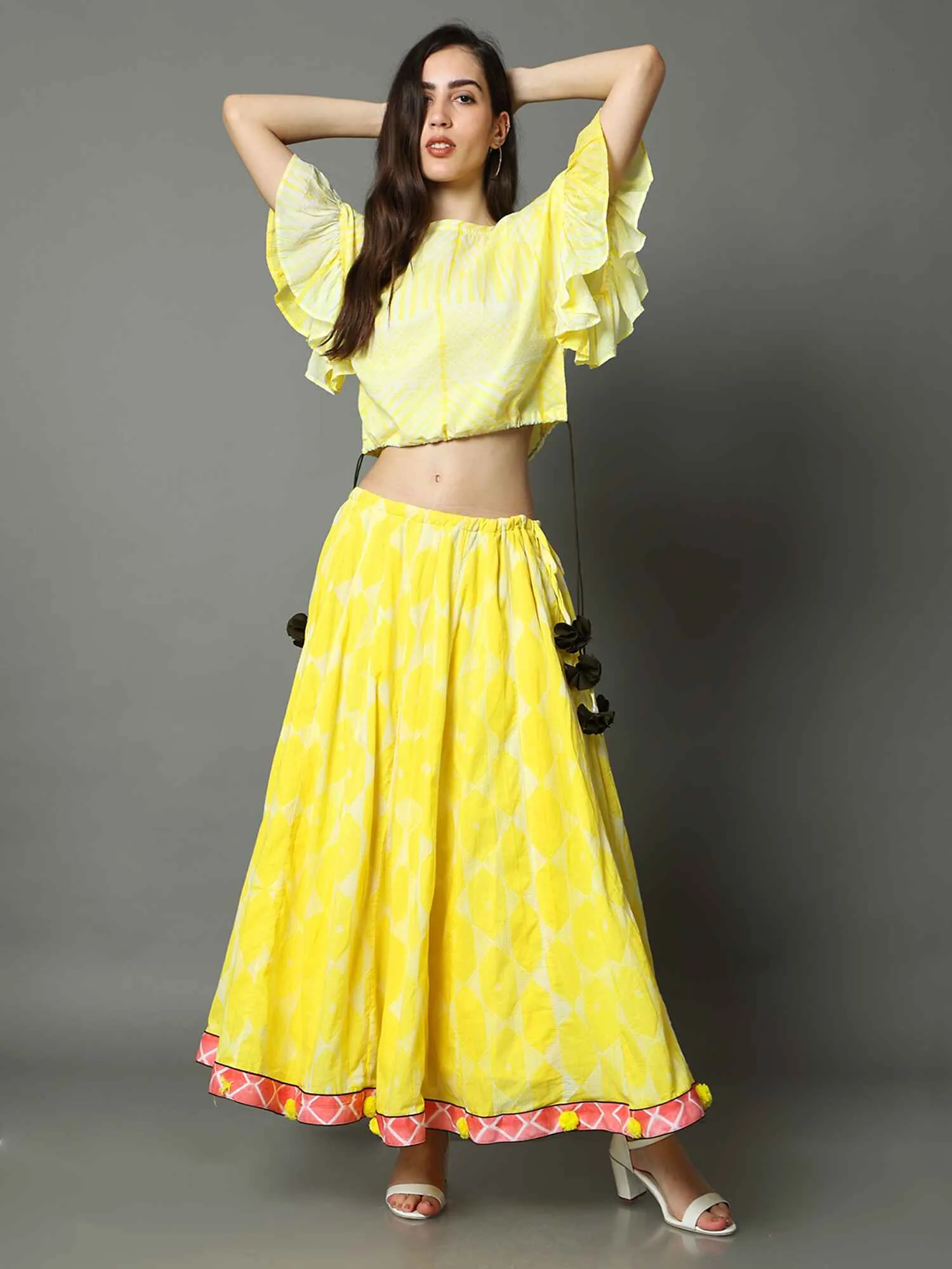 Flared Shibori Kali Skirt