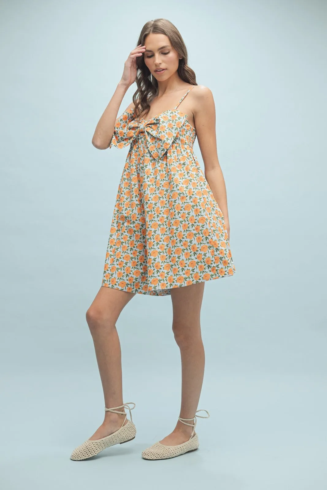 Floral Bow Cami Romper