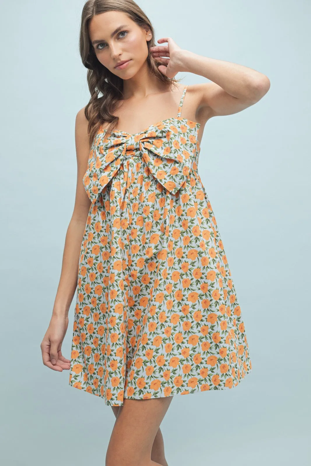 Floral Bow Cami Romper