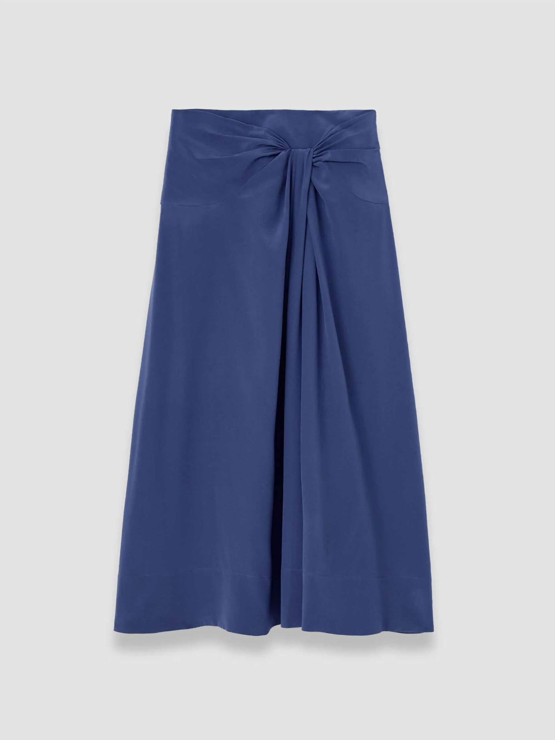 Fran crepe de chine knot silk skirt