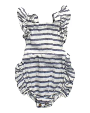 Freya Lillie Ruffled Striped Romper 12-18M