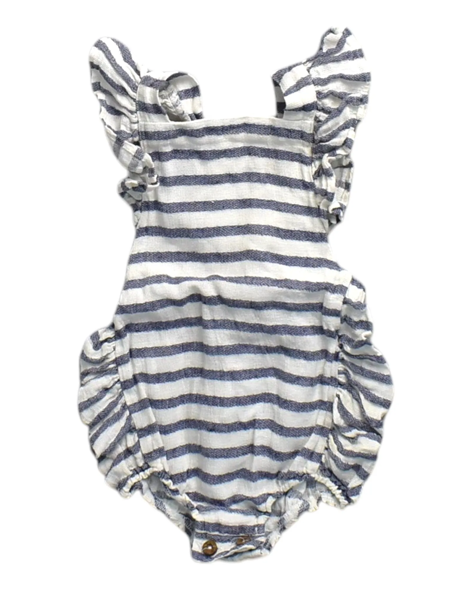 Freya Lillie Ruffled Striped Romper 12-18M