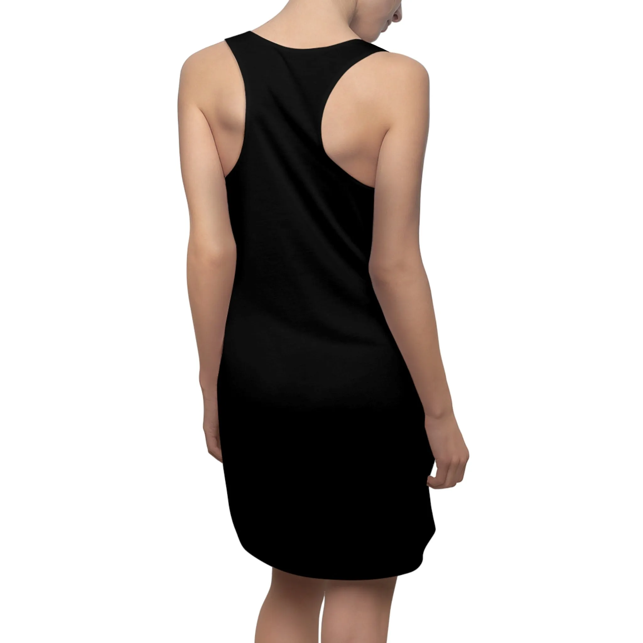GIRLS JUST WANNA HAVE FUN - Women's Cut & Sew Racerback Dress (AOP) - BLACK