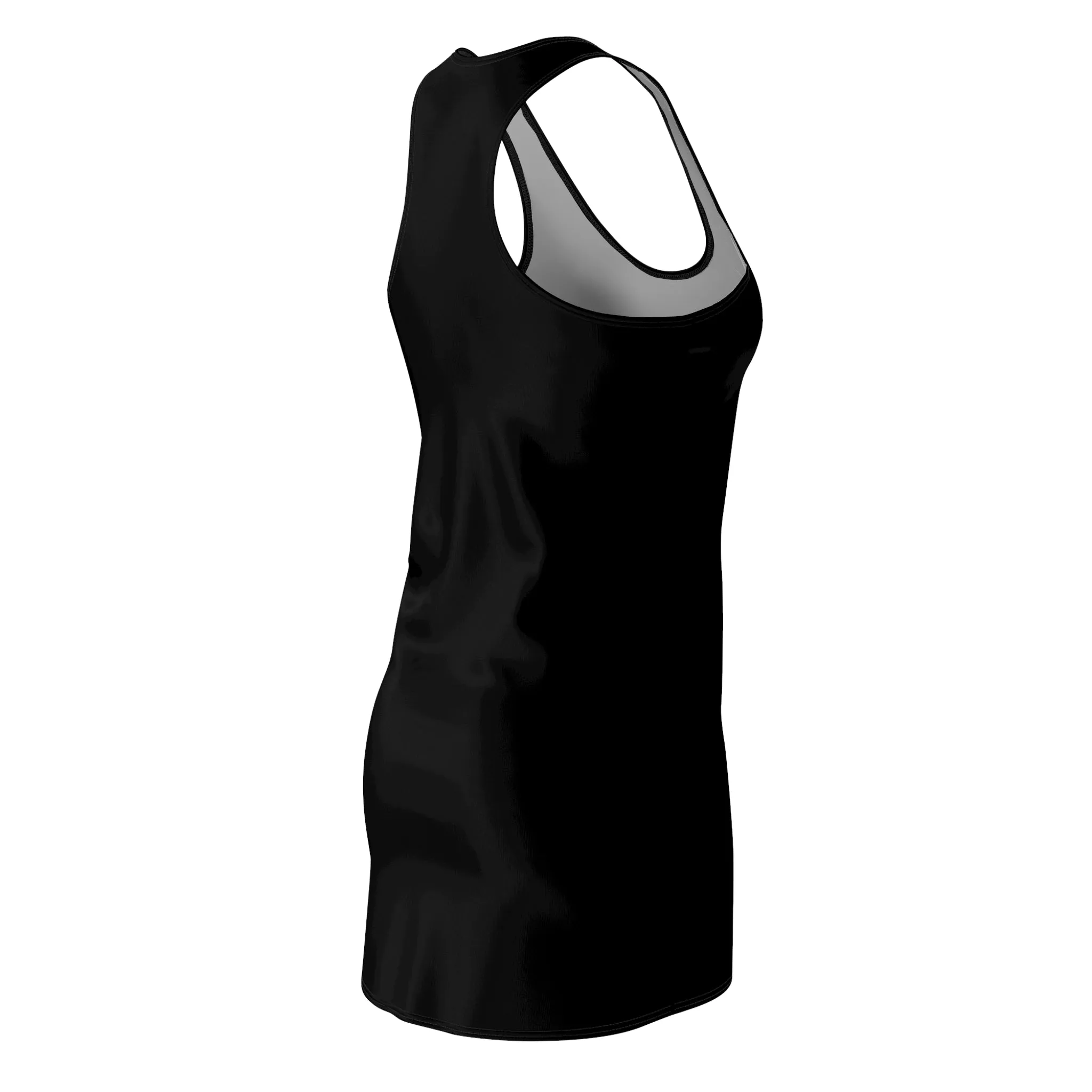 GIRLS JUST WANNA HAVE FUN - Women's Cut & Sew Racerback Dress (AOP) - BLACK