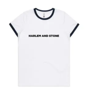 HARLEM AND STONE RETRO TEE white