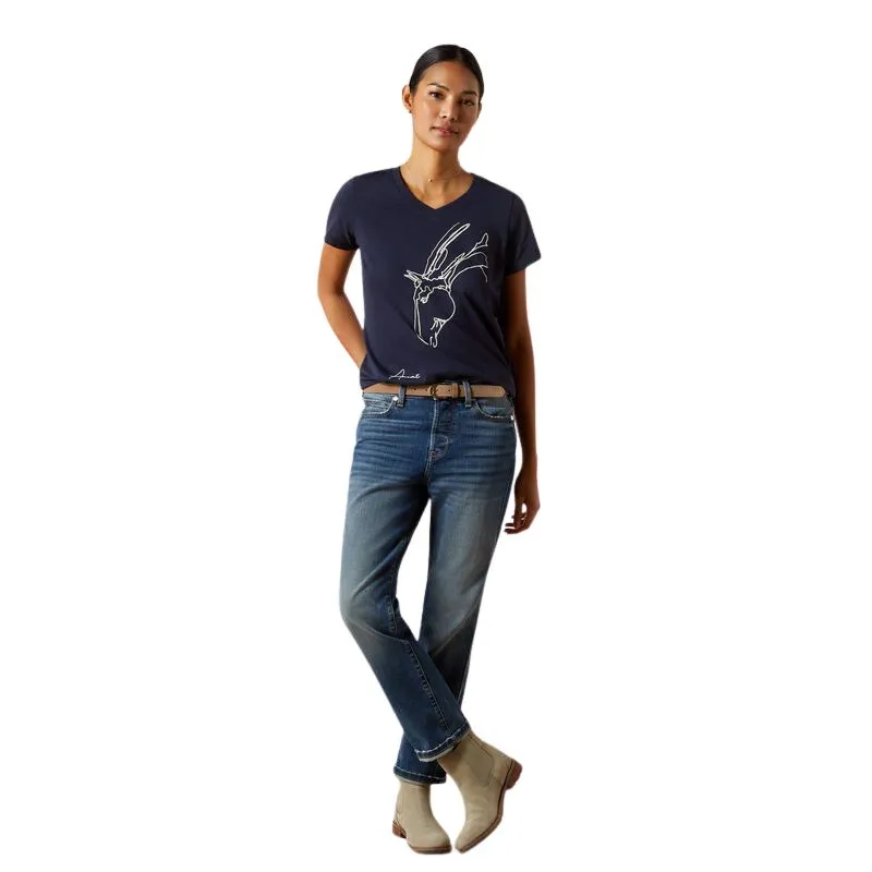 Hay Girl T-Shirt In Navy