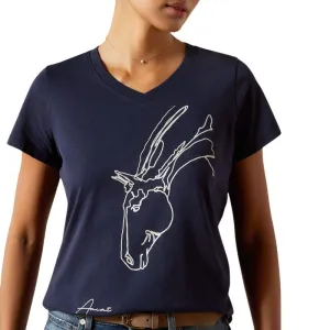 Hay Girl T-Shirt In Navy
