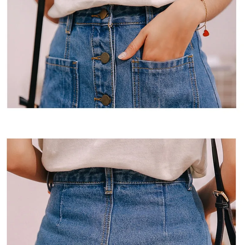 High Waist A-line Mini Skirt