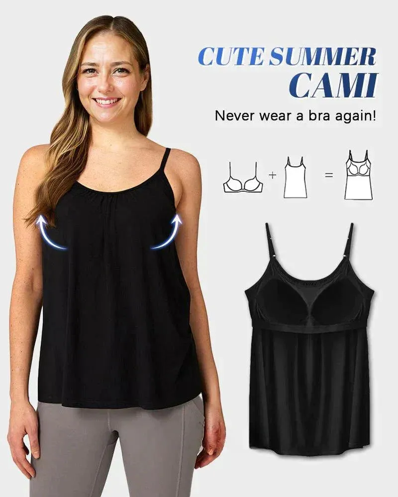 🎁Hot Sale 49% OFF🌺Loose-fitting Tank Top With Built-in Bra