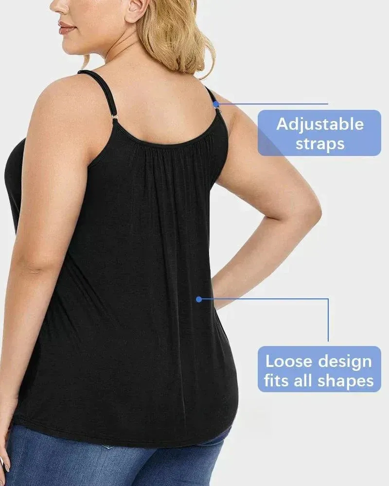 🎁Hot Sale 49% OFF🌺Loose-fitting Tank Top With Built-in Bra
