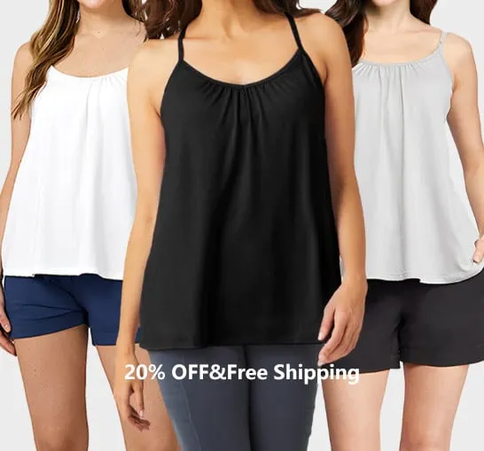🎁Hot Sale 49% OFF🌺Loose-fitting Tank Top With Built-in Bra