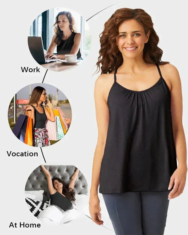 🎁Hot Sale 50% OFF🌺Loose-fitting Tank Top With Built-in Bra
