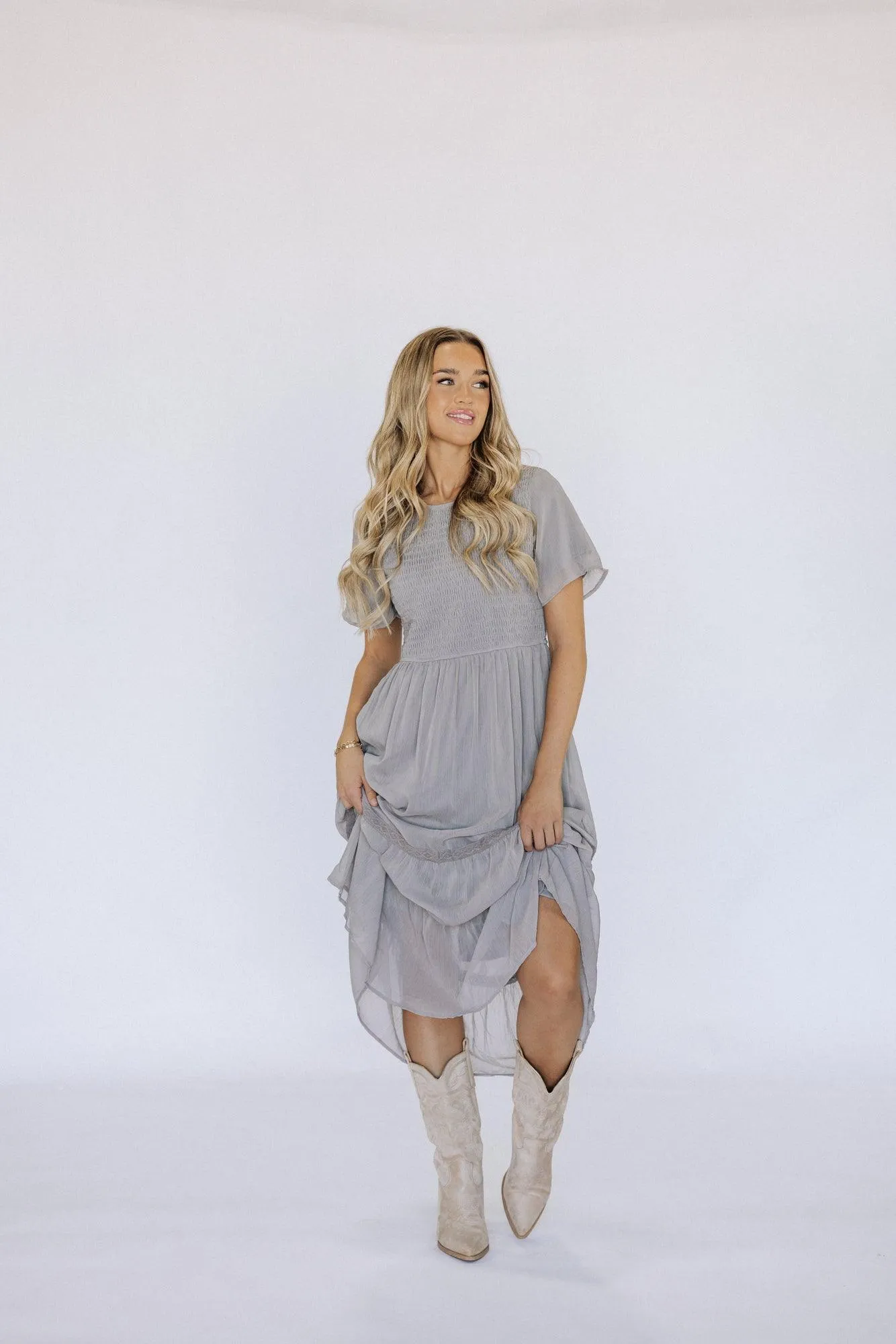 Kanyan Midi Dress in Gray