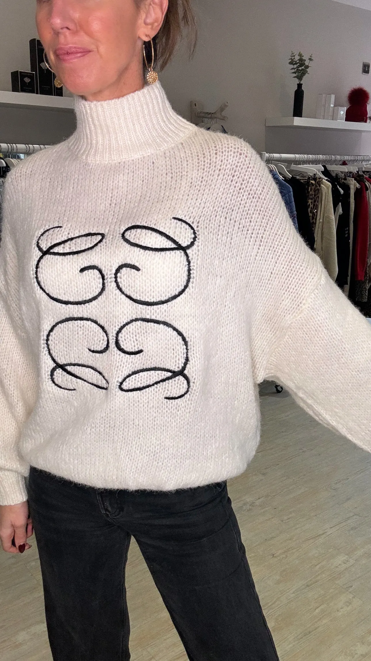 Lainy polo neck knit
