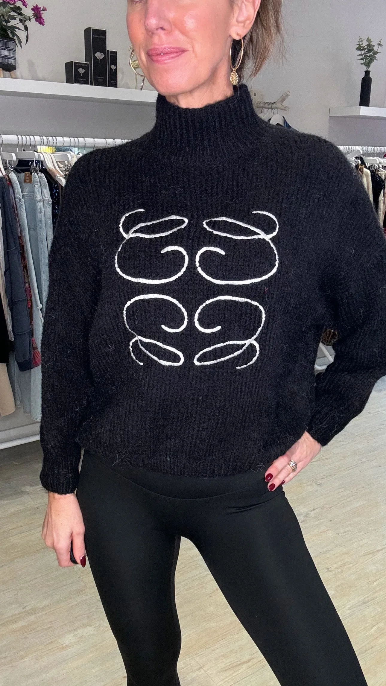 Lainy polo neck knit