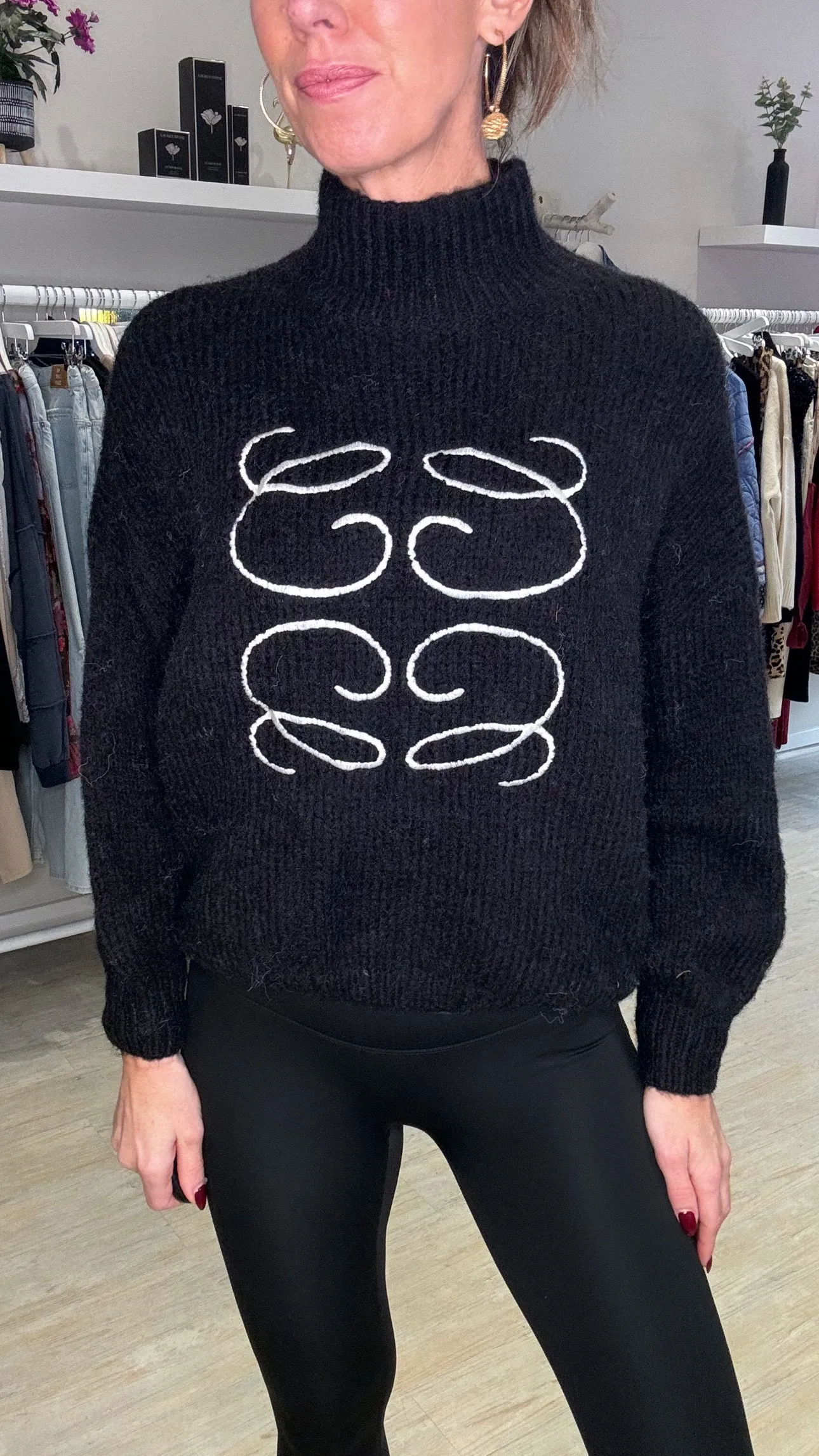 Lainy polo neck knit