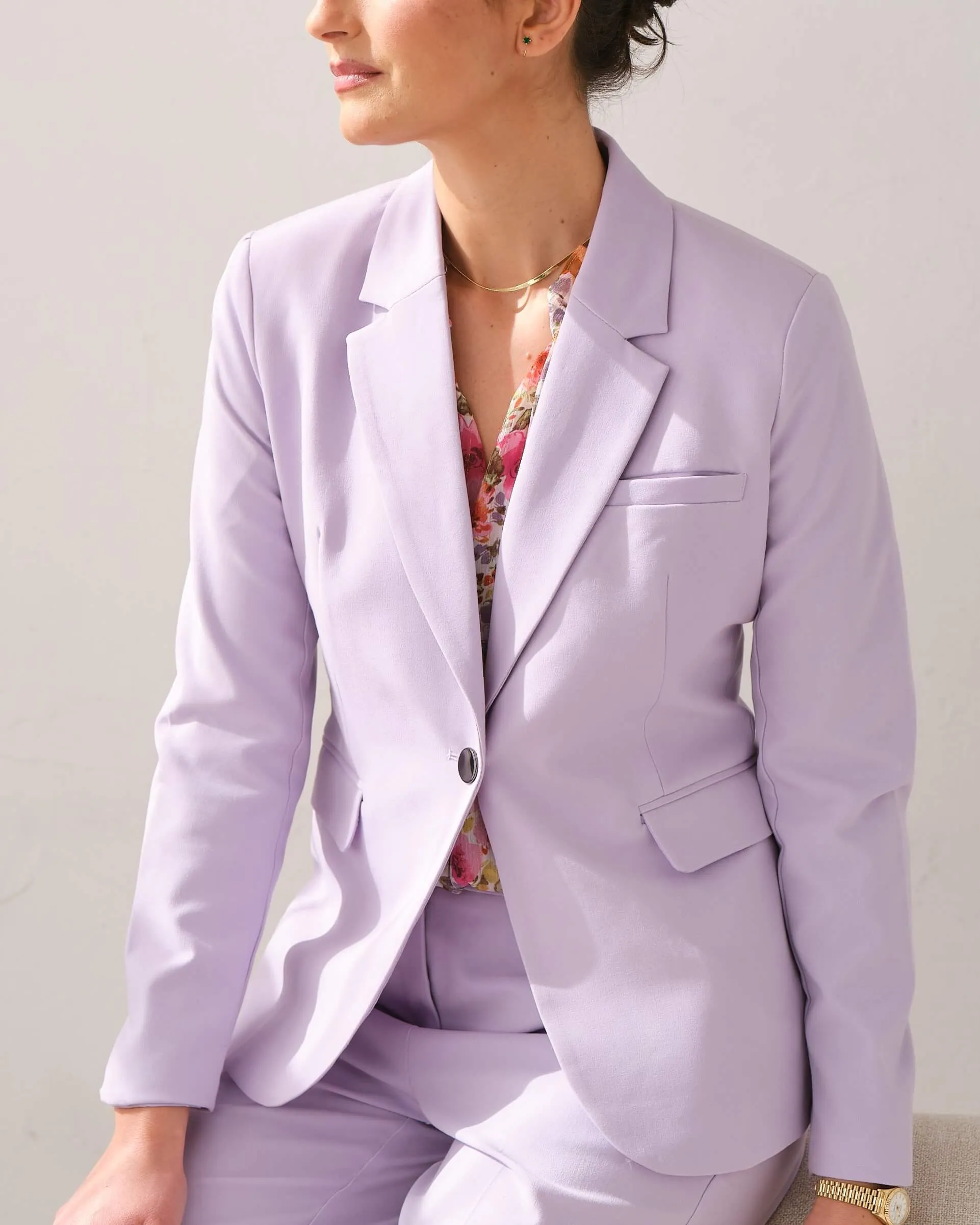 Lined Woven Blazer