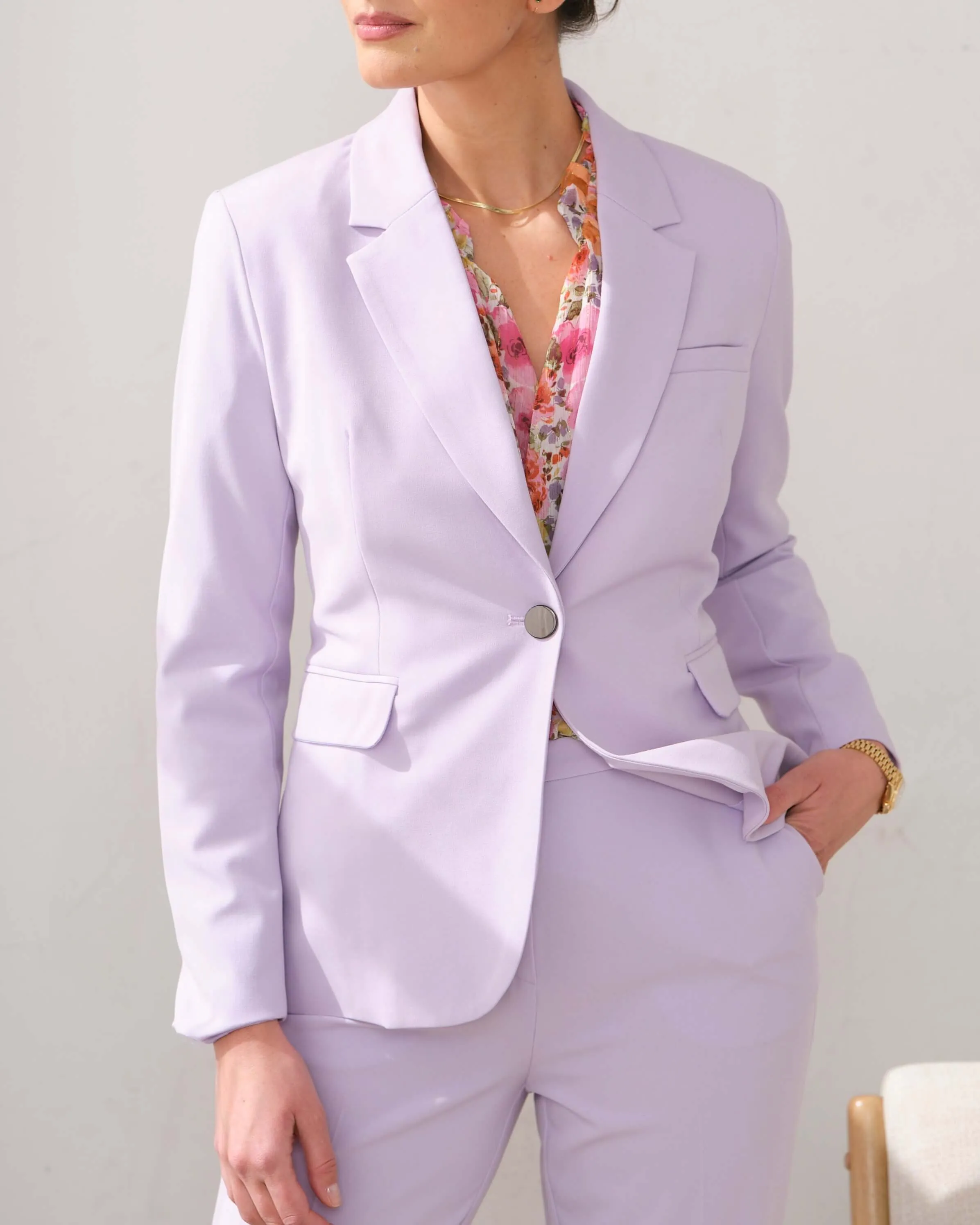 Lined Woven Blazer