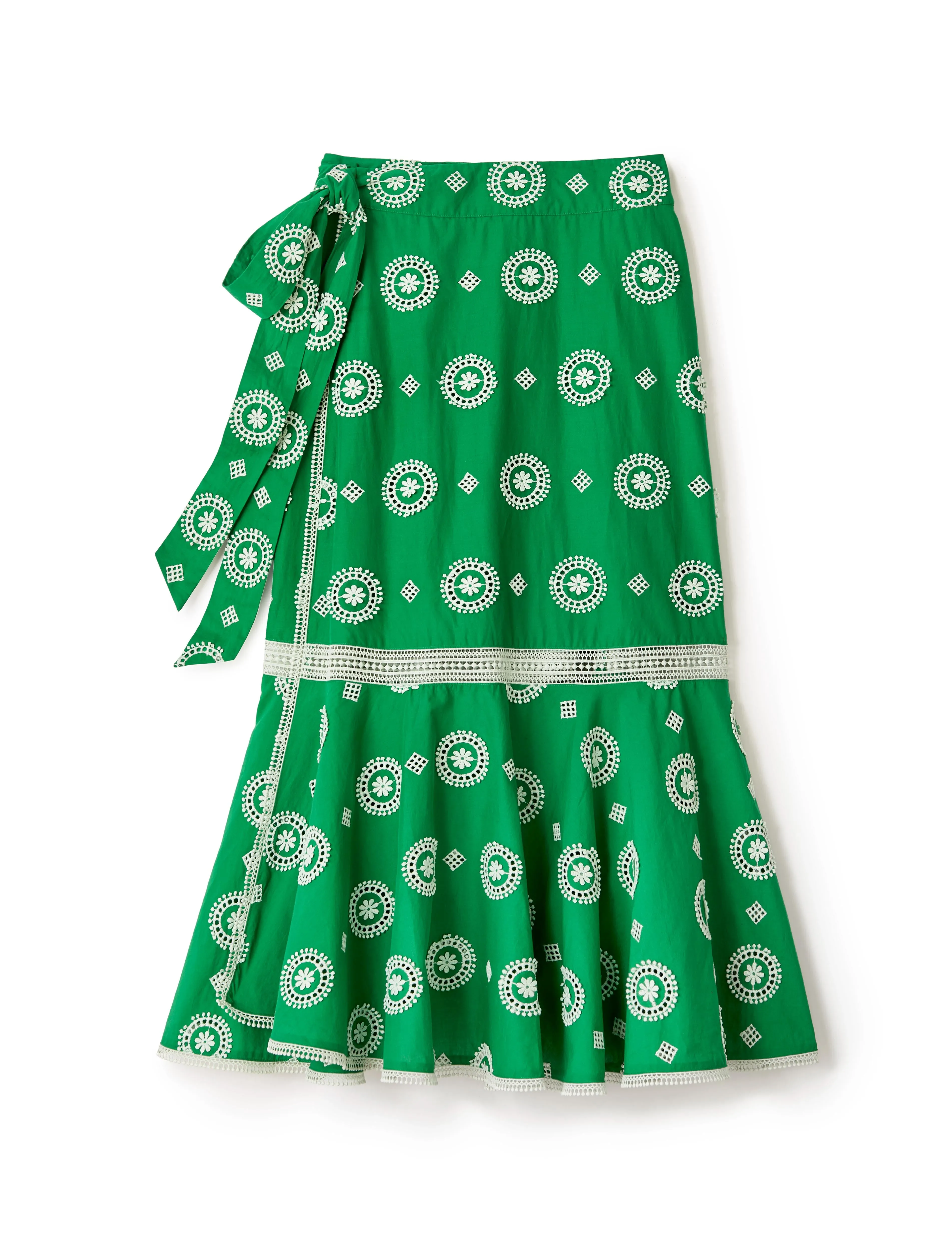 MARLO WRAP SKIRT-JADE GREEN