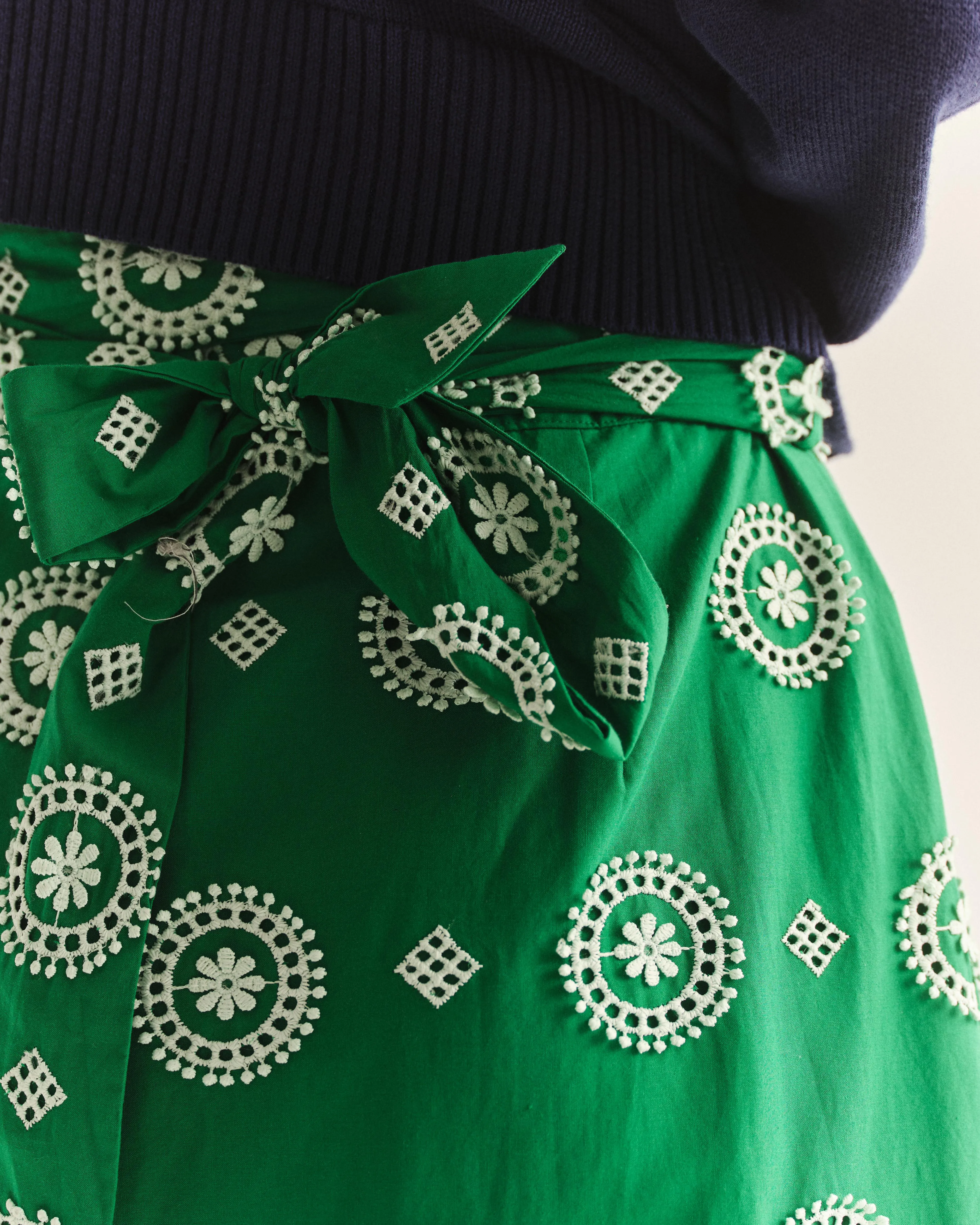 MARLO WRAP SKIRT-JADE GREEN